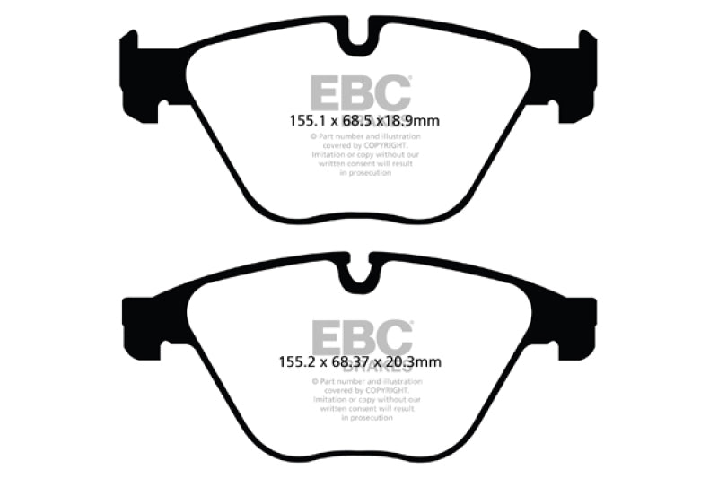 EBC redstuff brake pads front fits 2010 Bmw 535i 3 0 Turbo F10