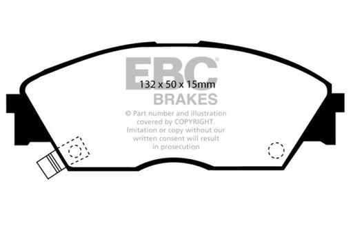 EBC yellowstuff brake pads front fits 1990 92 Honda Civic Crx 1 6 Si