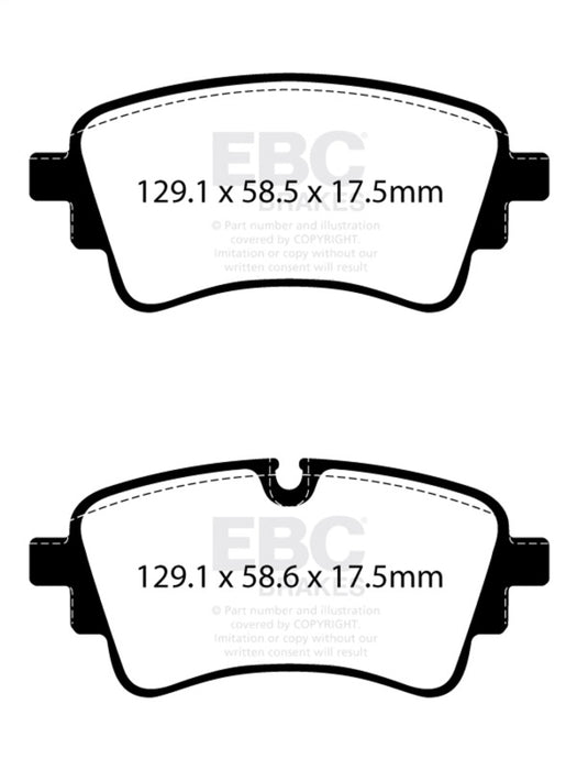EBC yellowstuff brake pads rear fits 2020 Audi A4 B9 2 0t
