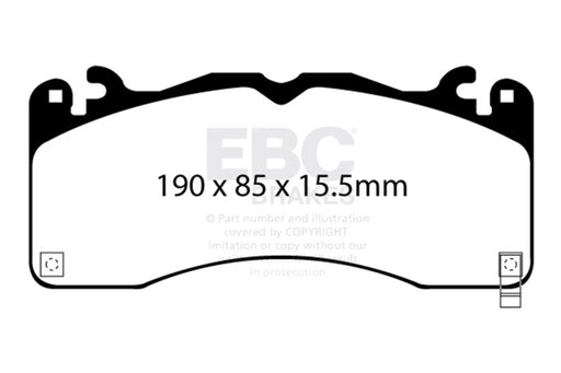 EBC yellowstuff brake pads front fits 2015 Ford Mustang 5 0