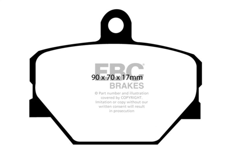 EBC greenstuff brake pads front part DP21287 fits 2008 Smart Fortwo 1 0