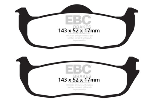EBC yellowstuff brake pads rear fits 2004 05 Infiniti Qx56 5 6