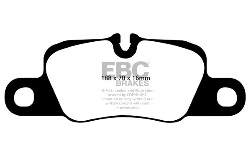 EBC redstuff brake pads rear fits 2012 15 Porsche 911 991 Cast Iron