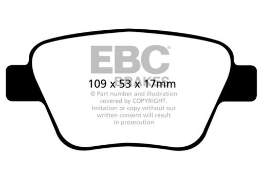 EBC ultimax brake pads rear part UD1456 fits 2010 13 Audi A3 2 0 Turbo Bosch