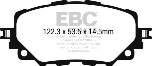 EBC yellowstuff brake pads front fits 2015 17 Mazda Miata Mx 5