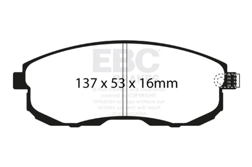 EBC yellowstuff brake pads front fits 2002 03 Infiniti G20 2 0