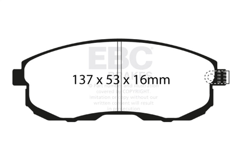 EBC yellowstuff brake pads front fits 2002 03 Infiniti G20 2 0