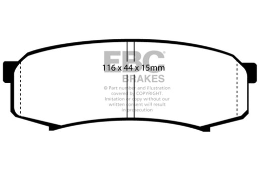 EBC yellowstuff brake pads rear fits 2010 Lexus Gx460 4 6
