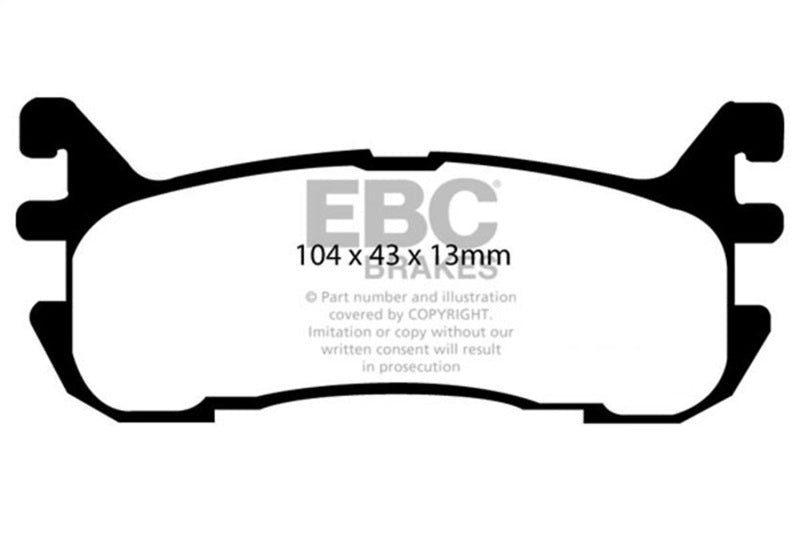 EBC redstuff brake pads rear fits 1997 02 Ford Escort 2 0