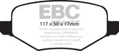 EBC greenstuff brake pads rear part DP61826 fits 2011 Ford Explorer 2 0 Turbo 2wd