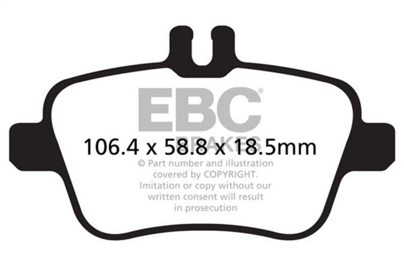EBC ultimax brake pads rear part UD1646 fits 2013 Mercedes Benz Cla250 2 0 Turbo Ultimax2
