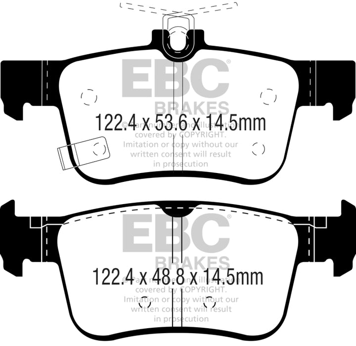 EBC ultimax brake pads rear part UD1878 fits 2016 Honda Civic Coupe 1 5l Turbo Ultimax2