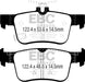 EBC yellowstuff brake pads rear fits 2016 18 Honda Civic