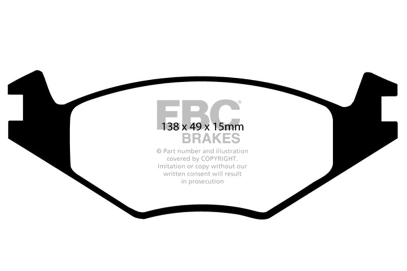 EBC greenstuff brake pads front part DP2517 fits 1986 93 Volkswagen Cabriolet 1 8