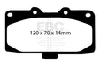 EBC bluestuff brake pads front fits 1989 95 Nissan Skyline R32 2 6 Twin Turbo GT R