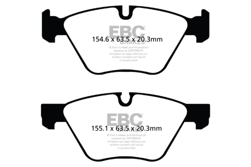 EBC yellowstuff brake pads front fits 2009 Bmw Z4 3 0 E89