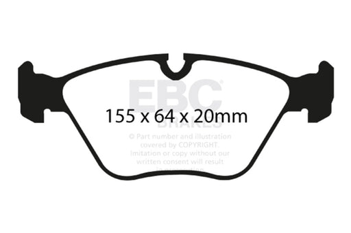 EBC redstuff brake pads front fits 2004 06 Bmw X3 2 5 E83