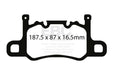 EBC yellowstuff brake pads rear fits 2013 15 Porsche 911 991 Cast Iron