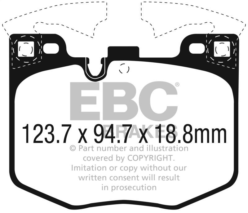 EBC redstuff brake pads front fits 2017 Bmw 530 2 0l Turbo G30