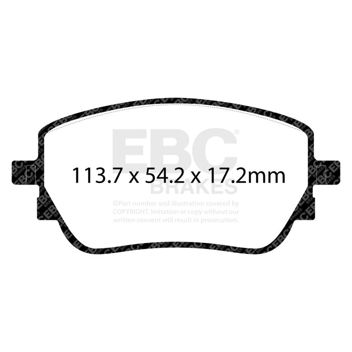 EBC redstuff brake pads rear fits 2019 Mercedes Benz A220 Sedan V177 2 0t