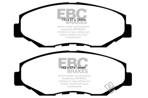 EBC ultimax brake pads front part UD914 fits 2013 15 Acura Ilx 1 5 Hybrid Ultimax2
