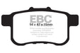 EBC yellowstuff brake pads rear fits 2009 14 Acura Tsx 2 4