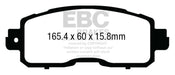 EBC greenstuff brake pads front part DP23011 fits 2013 Nissan Altima 2 5 L33 Sedan