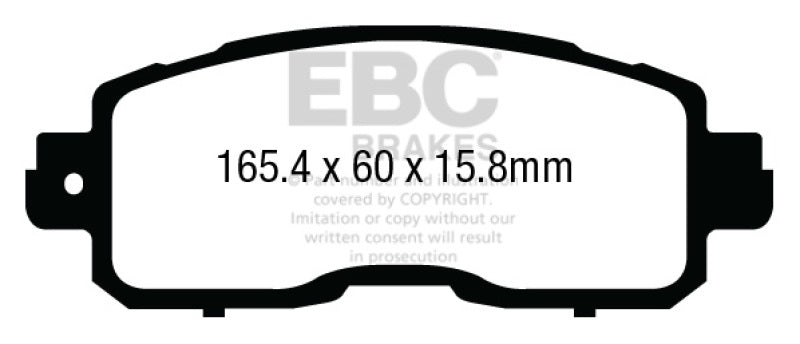 EBC greenstuff brake pads front part DP23011 fits 2013 Nissan Altima 2 5 L33 Sedan