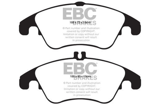 EBC redstuff brake pads front fits 2012 Mercedes Benz C250 Coupe 1 8 Turbo Sport Edition