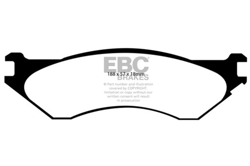 EBC yellowstuff brake pads rear fits 2006 11 Dodge Ram 1500 Mega Cab 2wd