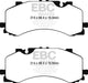 EBC yellowstuff brake pads front fits 2016 Audi Q7 3 0l Supercharged