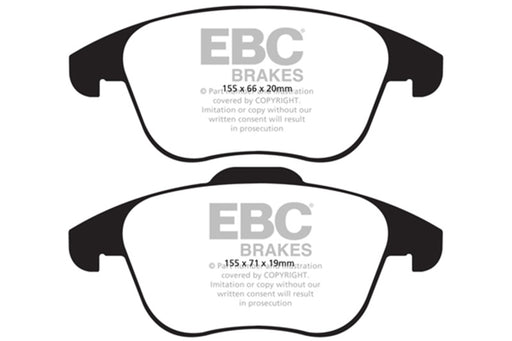 EBC yellowstuff brake pads front fits 2015 And Up Audi Q3 2 0 Turbo