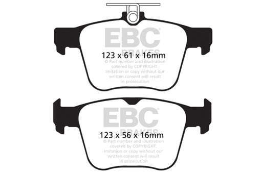 EBC yellowstuff brake pads rear fits 2014 20 Audi S3 2 0 Turbo