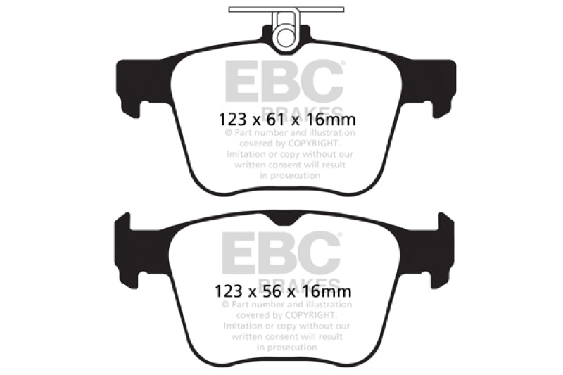 EBC redstuff brake pads rear fits 2014 20 Audi S3 2 0 Turbo