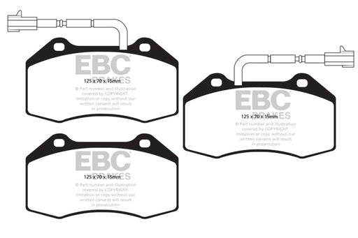 EBC yellowstuff brake pads front part DP42021 fits 2014 Alfa Romeo 4c 1 75 Turbo