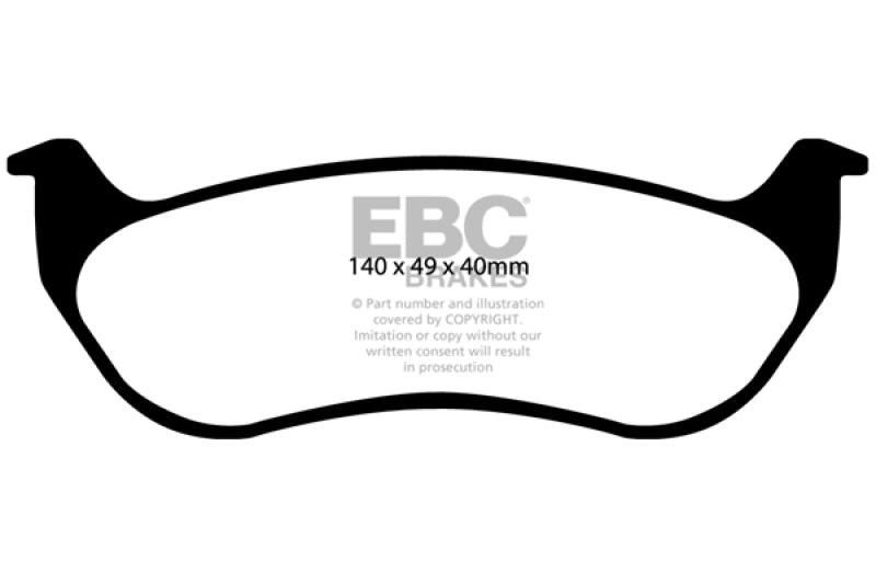 EBC yellowstuff brake pads rear fits 2007 11 Ford Explorer Sport Trac 4 0
