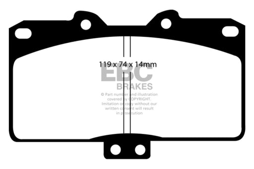 EBC redstuff brake pads front fits 1991 93 Dodge Stealth 3 0 4wd