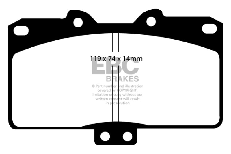 EBC redstuff brake pads front fits 1991 93 Dodge Stealth 3 0 4wd
