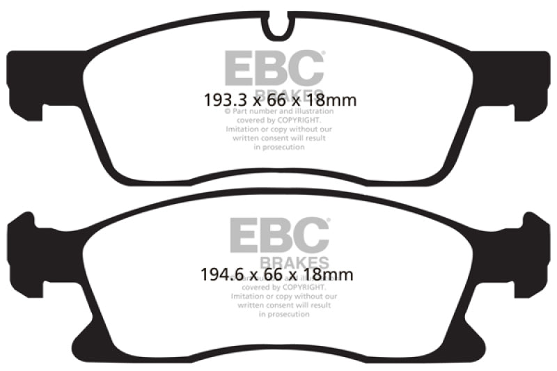 EBC brake pads front part ED91871 fits 2011 Dodge Durango 3 6 Extra Duty