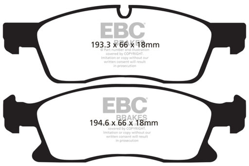 EBC greenstuff brake pads front part DP61871 fits 2011 Dodge Durango 3 6