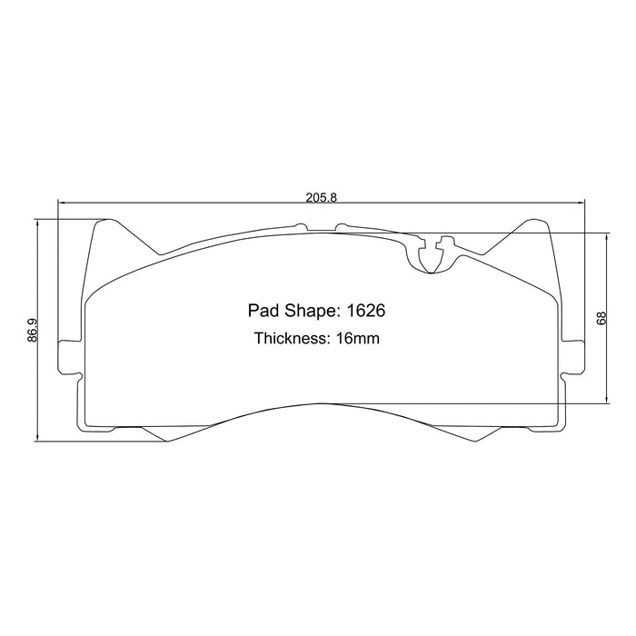 Winmax W-Series/PBP 1626 Brake Pads for C63 AMG W205 Front