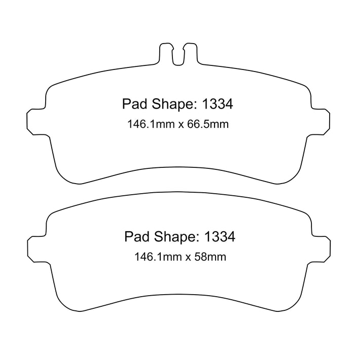 Winmax W-Series/PBP 1334 Brake Pads for C63 / C63 S AMG W205 Rear