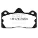 EBC yellowstuff brake pads rear fits 2010 Lotus Evora 3 5