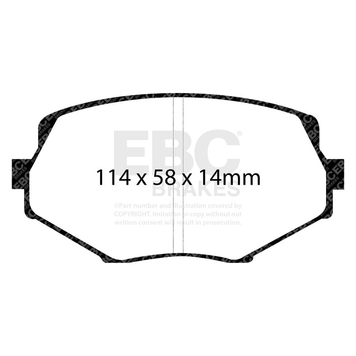 EBC yellowstuff brake pads front fits 1994 01 Mazda Miata Mx5 1 8