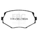 EBC yellowstuff brake pads front fits 1994 01 Mazda Miata Mx5 1 8