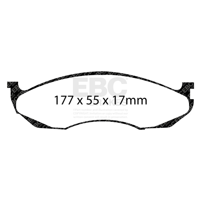 EBC yellowstuff brake pads front fits 1990 91 Jeep Cherokee 2 5 4wd