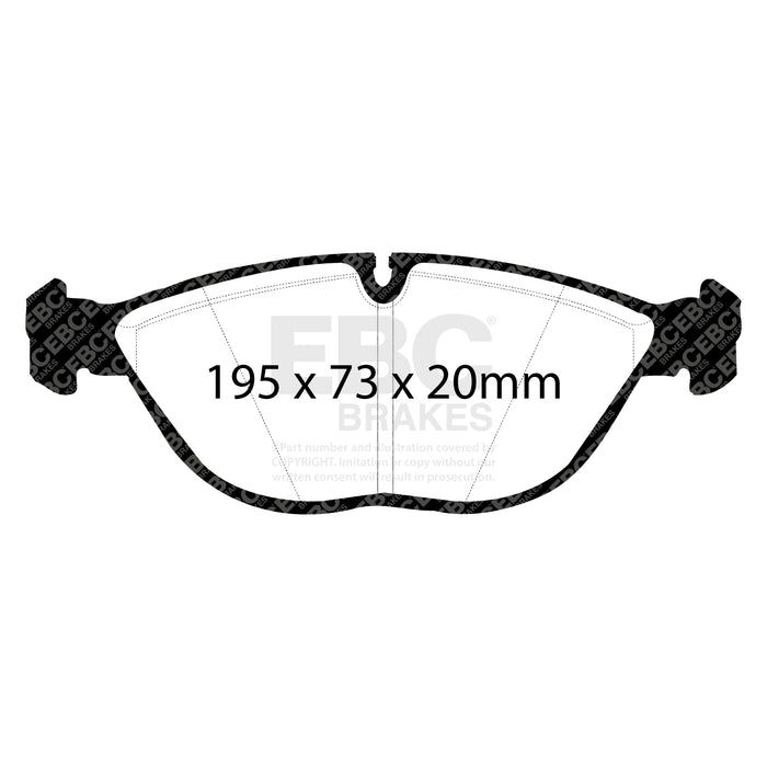 EBC yellowstuff brake pads front fits 2004 06 Audi Tt Quattro 3 2