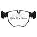 EBC yellowstuff brake pads front fits 2000 04 Bmw M5 5 0 E39