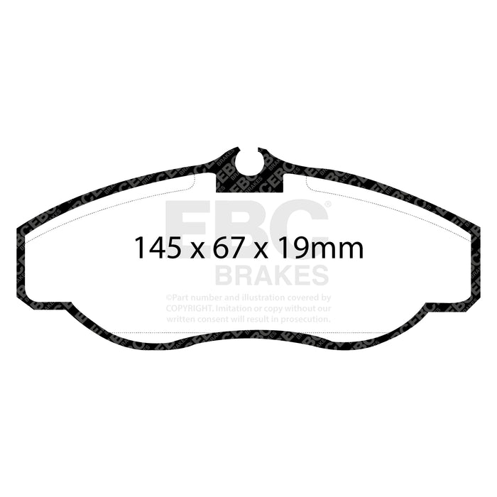 EBC greenstuff brake pads front part DP61037 fits 1999 03 Land Rover Discovery Series 2 4 0