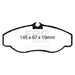 EBC greenstuff brake pads front part DP61037 fits 1999 03 Land Rover Discovery Series 2 4 0